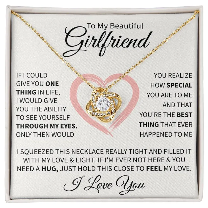 ShineOn Fulfillment Necklaces To My Beautiful Girlfriend Message Card Necklace