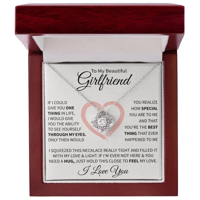ShineOn Fulfillment Necklaces To My Beautiful Girlfriend Message Card Necklace