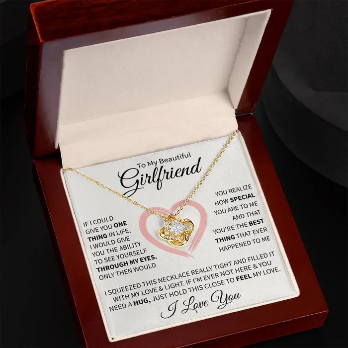 ShineOn Fulfillment Necklaces To My Beautiful Girlfriend Message Card Necklace