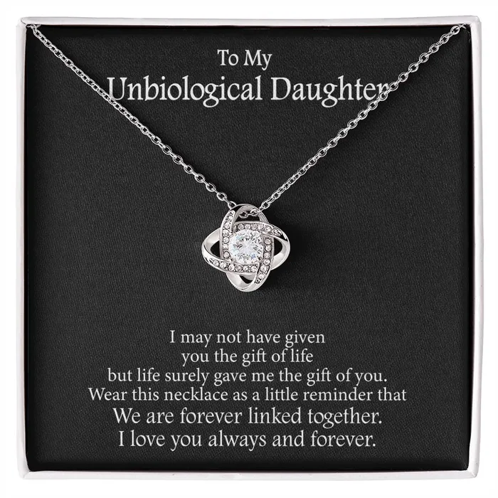 ShineOn Fulfillment Necklaces To My Unbiological Daughter Message Card Necklace