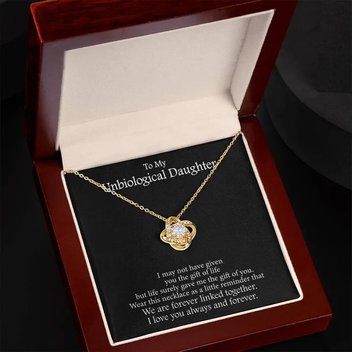 ShineOn Fulfillment Necklaces To My Unbiological Daughter Message Card Necklace