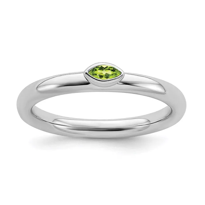 Stackable Expressions Sterling Silver Stackable Expressions Peridot Ring QSK2131 Rings Stackable Expressions Sterling Silver Stackable Expressions Peridot Ring QSK2131 Rings