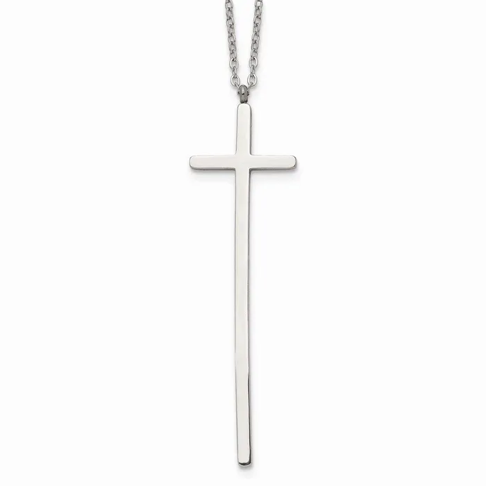 Stainless Steel Cross Necklace Chisel Necklaces