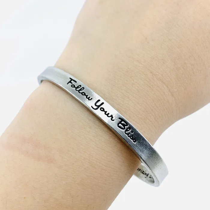 Whitney Howard Designs Bracelets Pewter Cuff Bracelet Follow Your Bliss