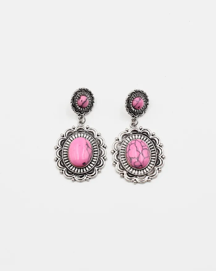 05292024 Earrings Western Pink Earrings 05292024 Earrings Western Pink Earrings