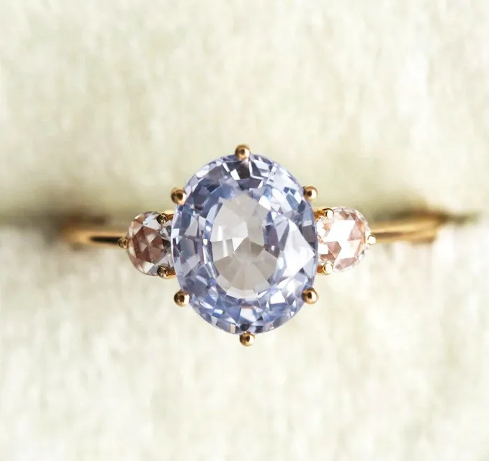 Capucinne Rings Esme Sapphire Diamonds Ring