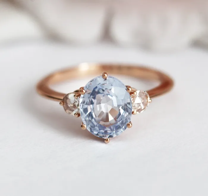 Capucinne Rings Esme Sapphire Diamonds Ring