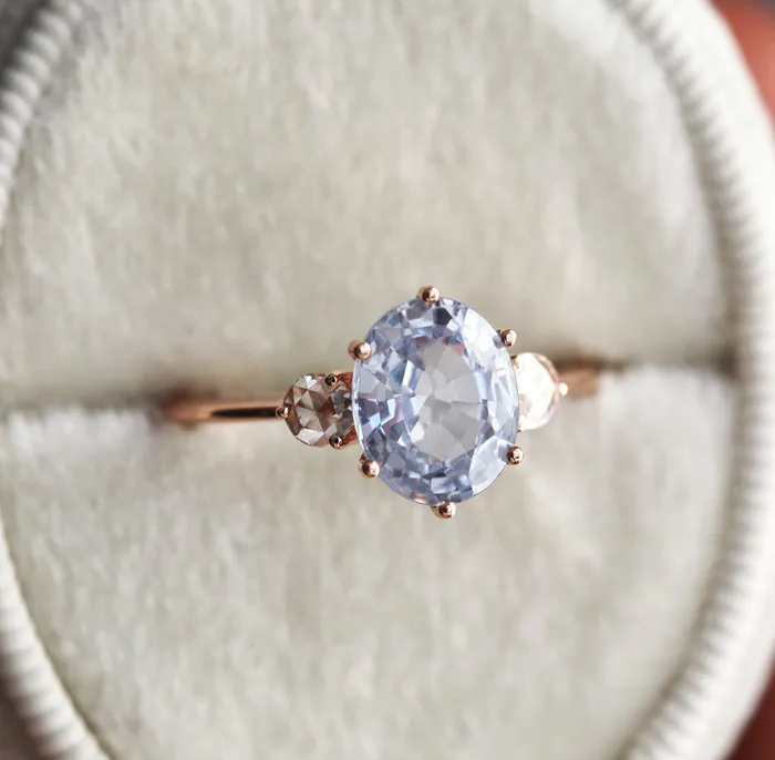 Capucinne Rings Esme Sapphire Diamonds Ring