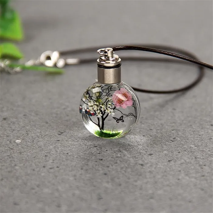Dried Nature Glass Necklace WickedAF Necklaces