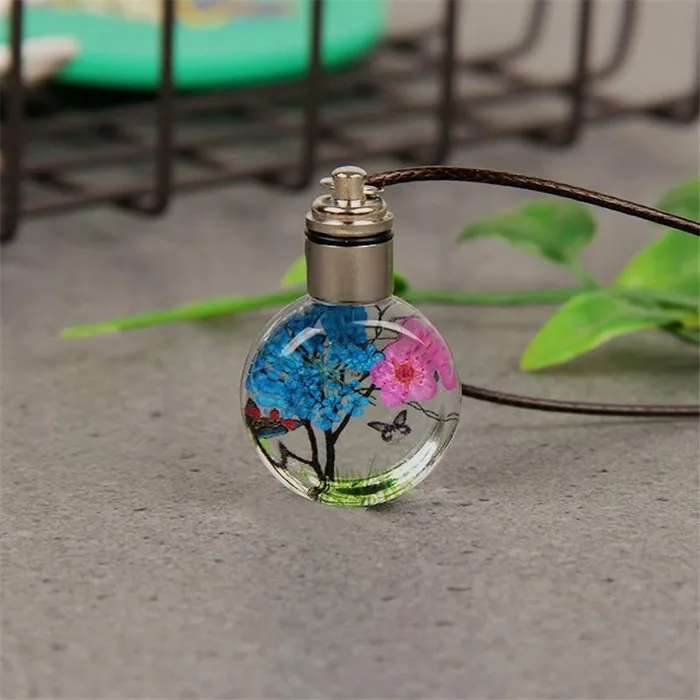 Dried Nature Glass Necklace WickedAF Necklaces