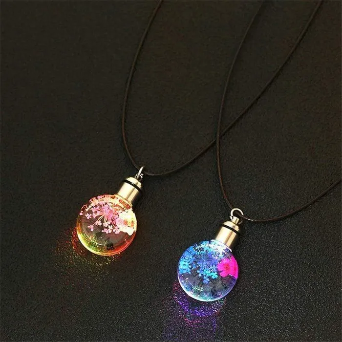 Dried Nature Glass Necklace WickedAF Necklaces