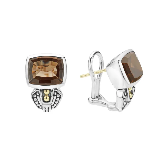 LAGOS Caviar Color Smokey Quartz Gemstone Earrings Earrings