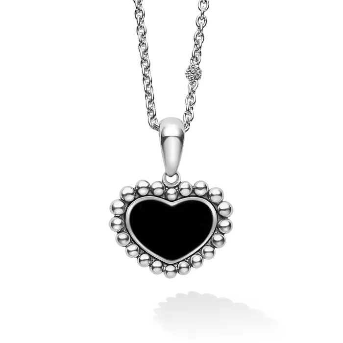 Necklaces Maya Onyx Heart Necklace LAGOS