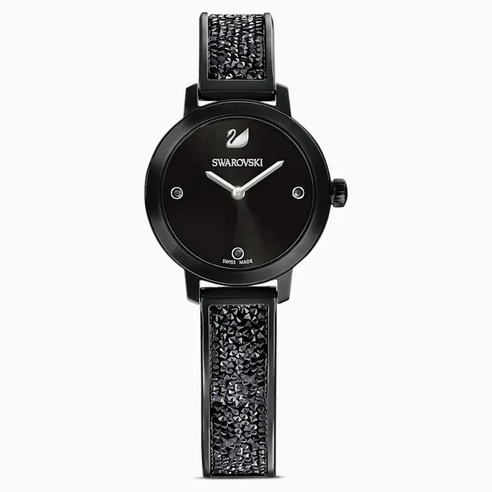 Swarovski Cosmic Rock Watch Metal Bracelet Black Swarovski Bracelets