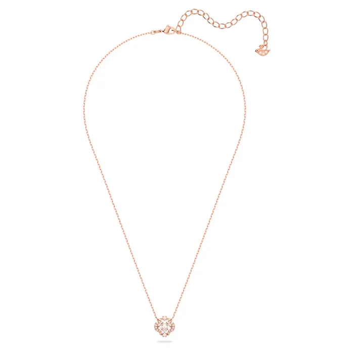 Swarovski Sparkling Dance necklace Clover White Rose goldtone plated Swarovski Necklaces