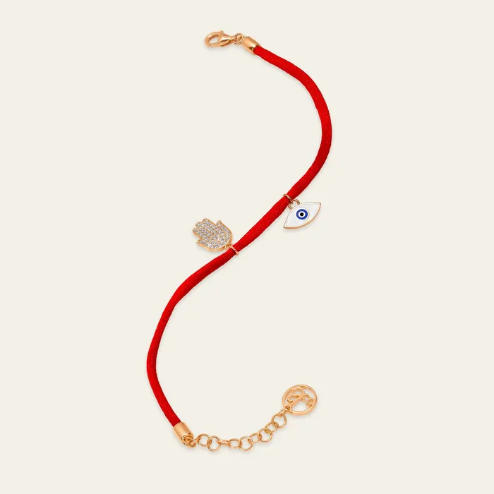 Bracelets Evil Eye Diamond Bracelet Hand crafted in rose gold and set with 44 highquality round brilliant cut diamonds