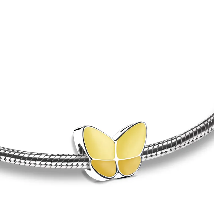 Bracelets LoveUrns Treasure Wings of Hope Pearl Yellow Cremation Bracelet Bead