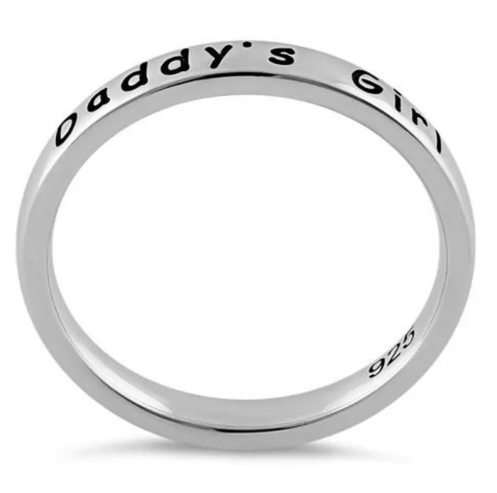 Captive Collars Rings Daddys Girl 925 Sterling Silver Ring