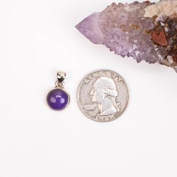 Sugilite Pendant 207 g 19x11mm 925 Silver InnerVision Crystals Necklaces