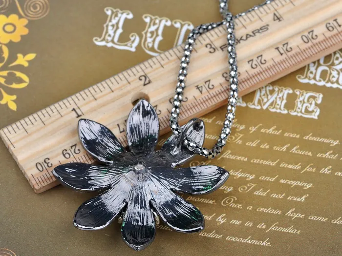 Alilang Necklaces Gorgeous Open Sunflower Pendant Necklace