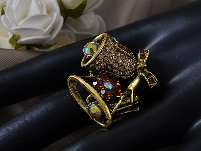 Alilang Rings Topaz Ribbon Swinging Wedding Christmas Dangle Bells Ring Alilang Rings Topaz Ribbon Swinging Wedding Christmas Dangle Bells Ring