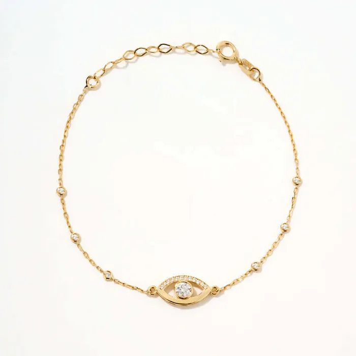 Bracelets Gelin Diamond Evil Eye Station Bracelet