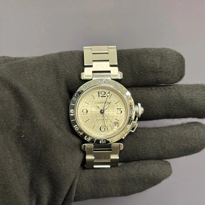Cartier Pasha 35mm Silver Dial Watch Ref W31029M7 Happy Jewelers Watches Cartier Pasha 35mm Silver Dial Watch Ref W31029M7 Happy Jewelers Watches
