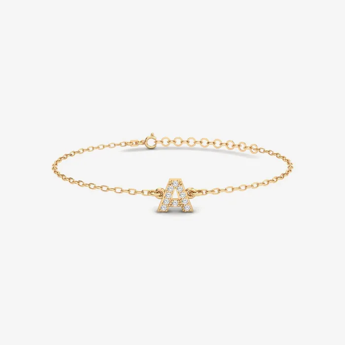 Custom Diamond Initial Bracelet Gelin Diamond Bracelets