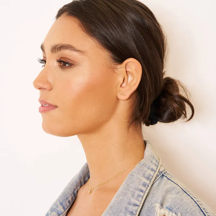 Earrings 14k Gold Thin Bar Womens Earrings Womens Earrings
