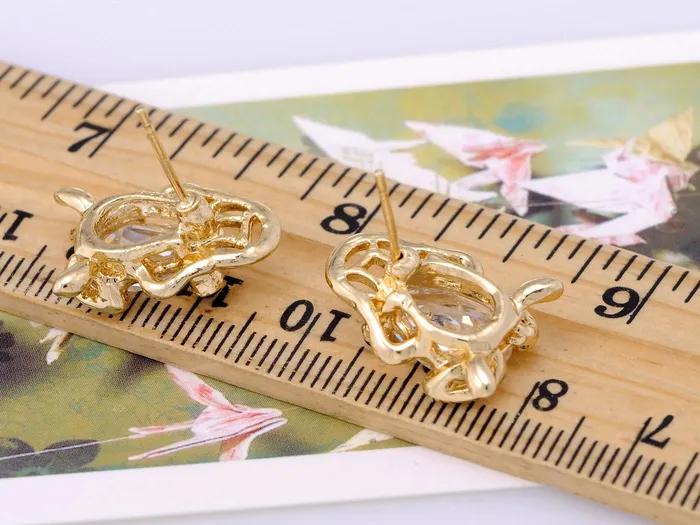 Earrings Alilang Mini Lucky Fortune Symbol Bodied Asian Frog Button Earrings