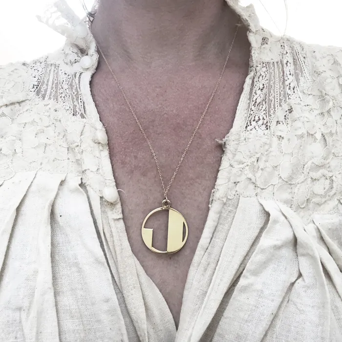 Gold Art Deco Initial Letter Pendant Necklace aliceeden Necklaces