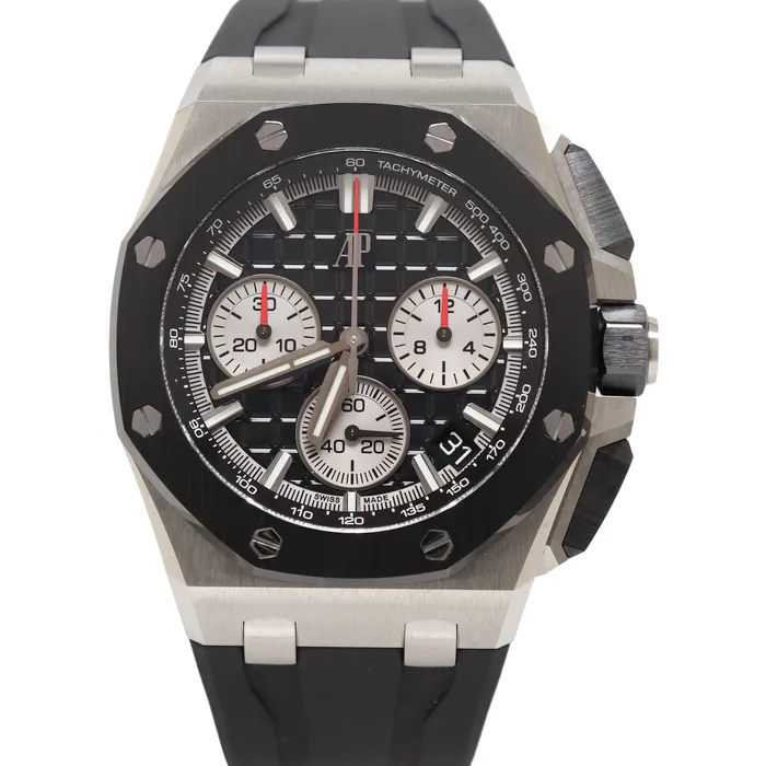 Happy Jewelers Watches Audemars Piguet Royal Oak 43mm Black Dial Watch Ref 26420SOOOA002CA01