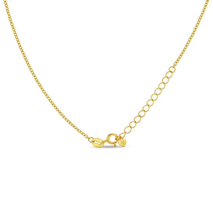 Necklaces Chains 925 Sterling Silver Classic Yellow Gold Plated 1mm Cable Link Chain 16 19 Rings