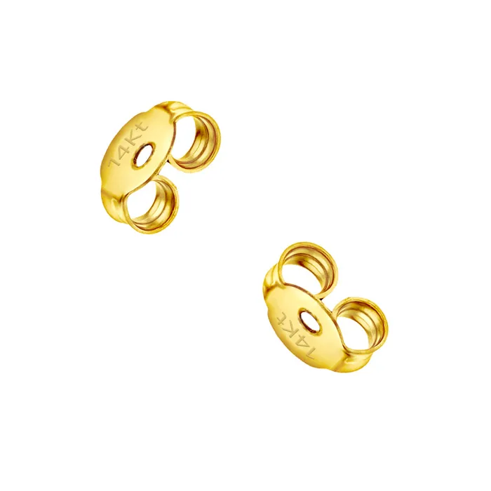 PreStyled Sets Earring Backs Replacement Standard Backs 2pcs 14k Yellow Gold