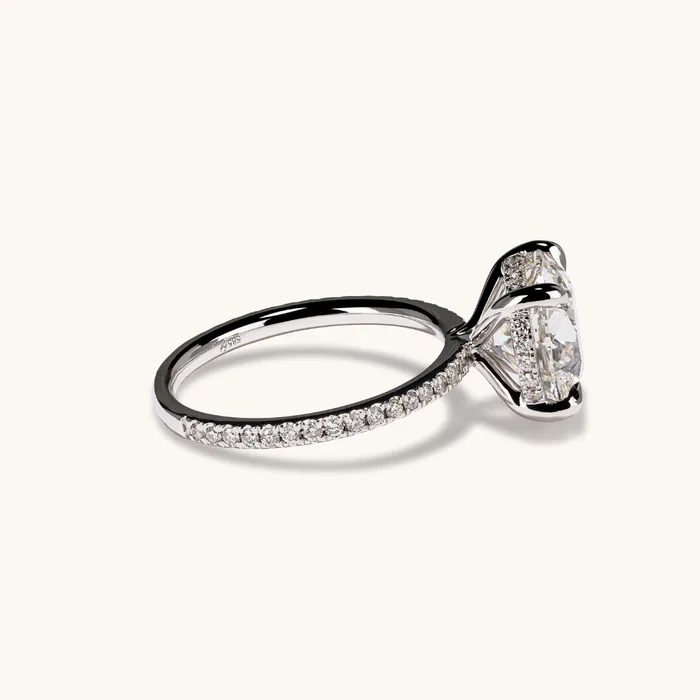 Rings Happy Jewelers Round Lab Diamond Engagement Ring with Signature Setting