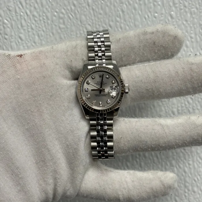 Rolex Datejust 26mm Silver Dial Watch Ref 179174 Happy Jewelers Watches Rolex Datejust 26mm Silver Dial Watch Ref 179174 Happy Jewelers Watches