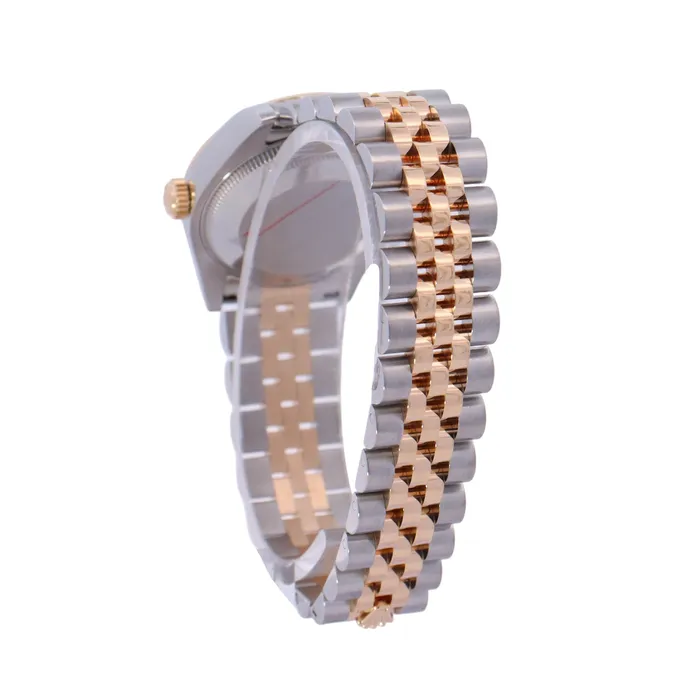 Rolex Datejust Two Tone Yellow Gold Steel 31mm Silver Roman Dial Watch Reference 178273 Happy Jewelers Rings