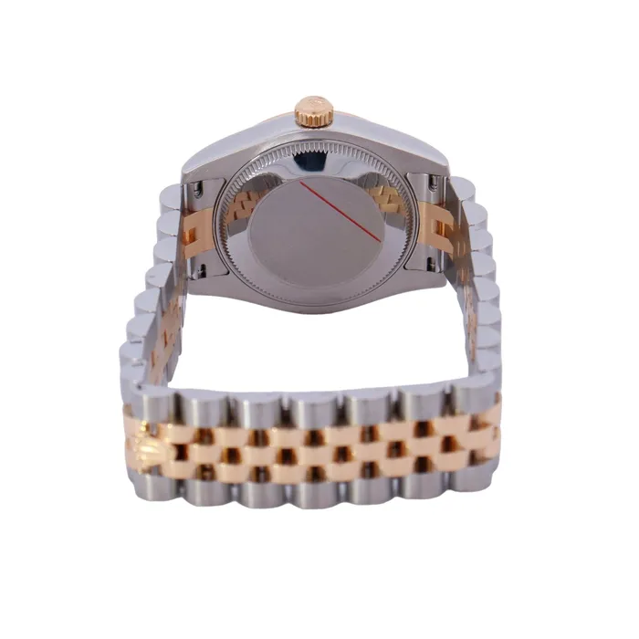 Rolex Datejust Two Tone Yellow Gold Steel 31mm Silver Roman Dial Watch Reference 178273 Happy Jewelers Rings